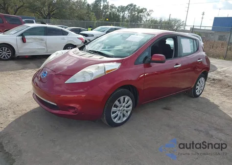 2015 Nissan Leaf S z USA, uszkodzony, nr VIN 1N4AZ0CP9FC325570
